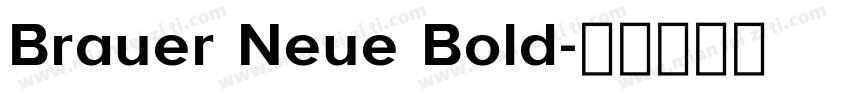 Brauer Neue Bold字体转换